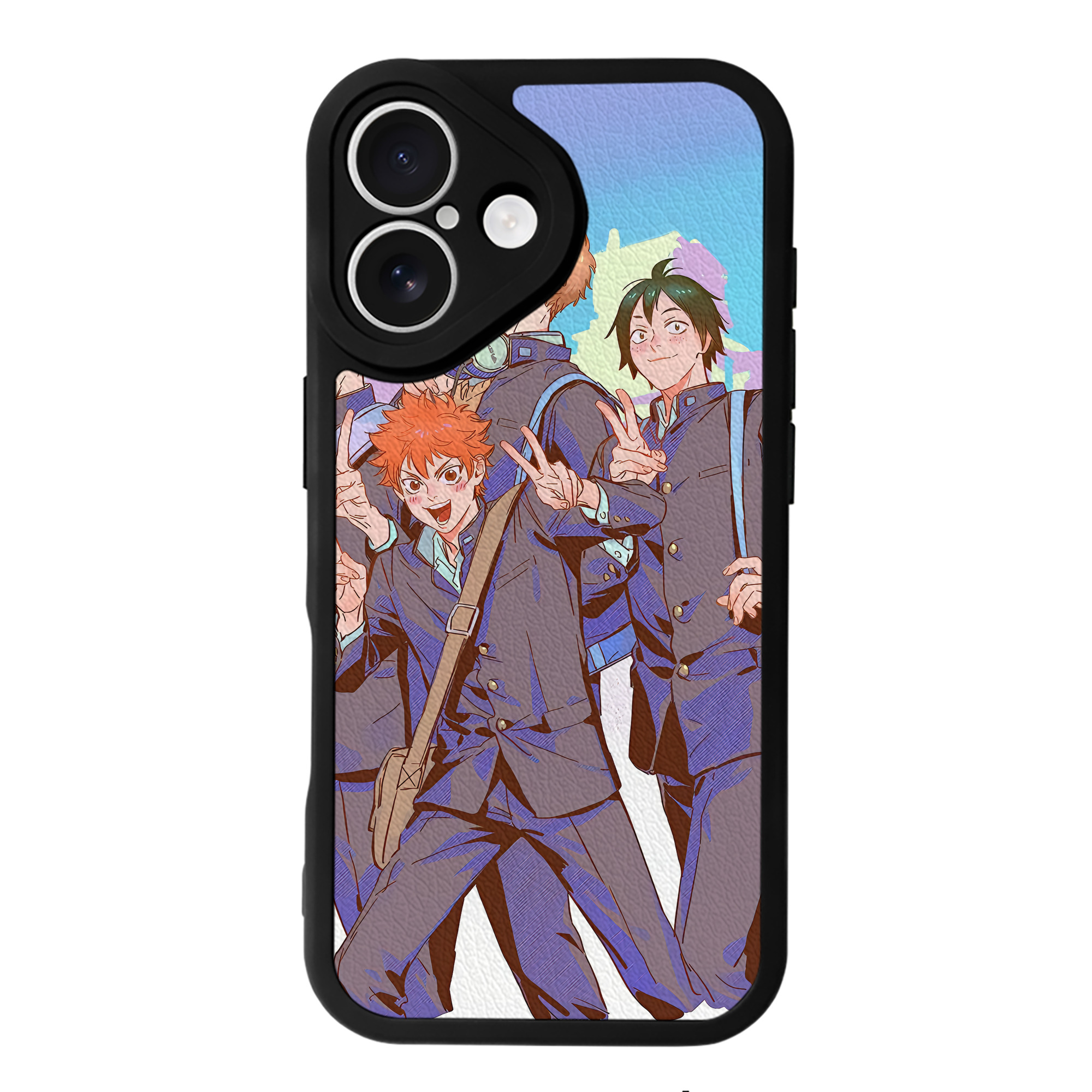 （画像用） ハイキュー!! Haikyu!! 【iPhone 16シリーズ対応】シリコンスマホケース（レザー調） 材質：シリコン